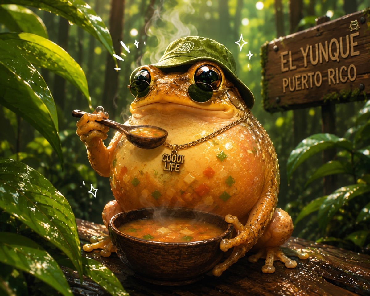 The coquí of El Yunque, Puerto Rico — our mascot